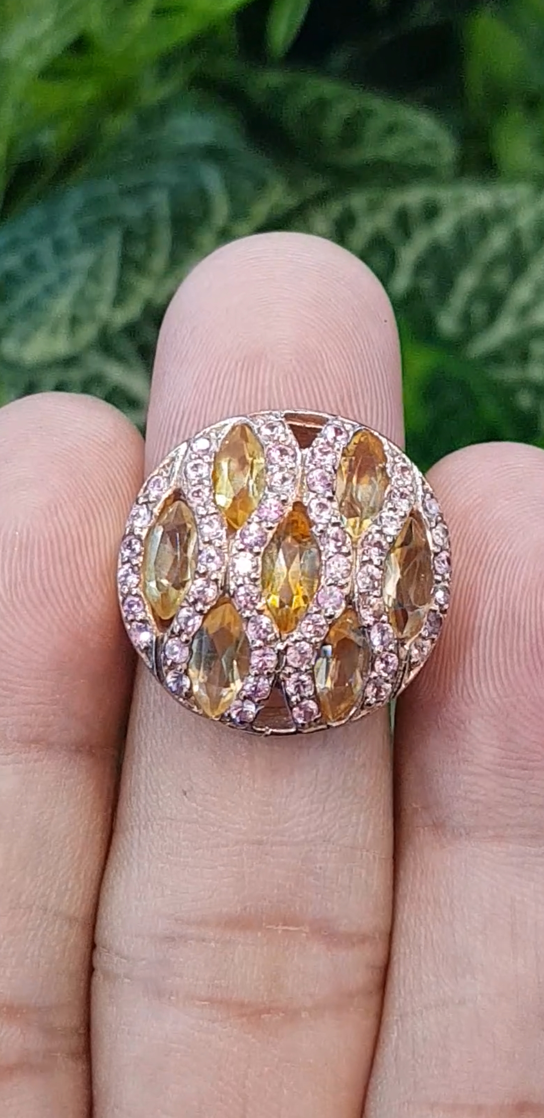 ซิทรีน พิ้งค์แซฟไฟร์ Citrine & Pink Sapphire