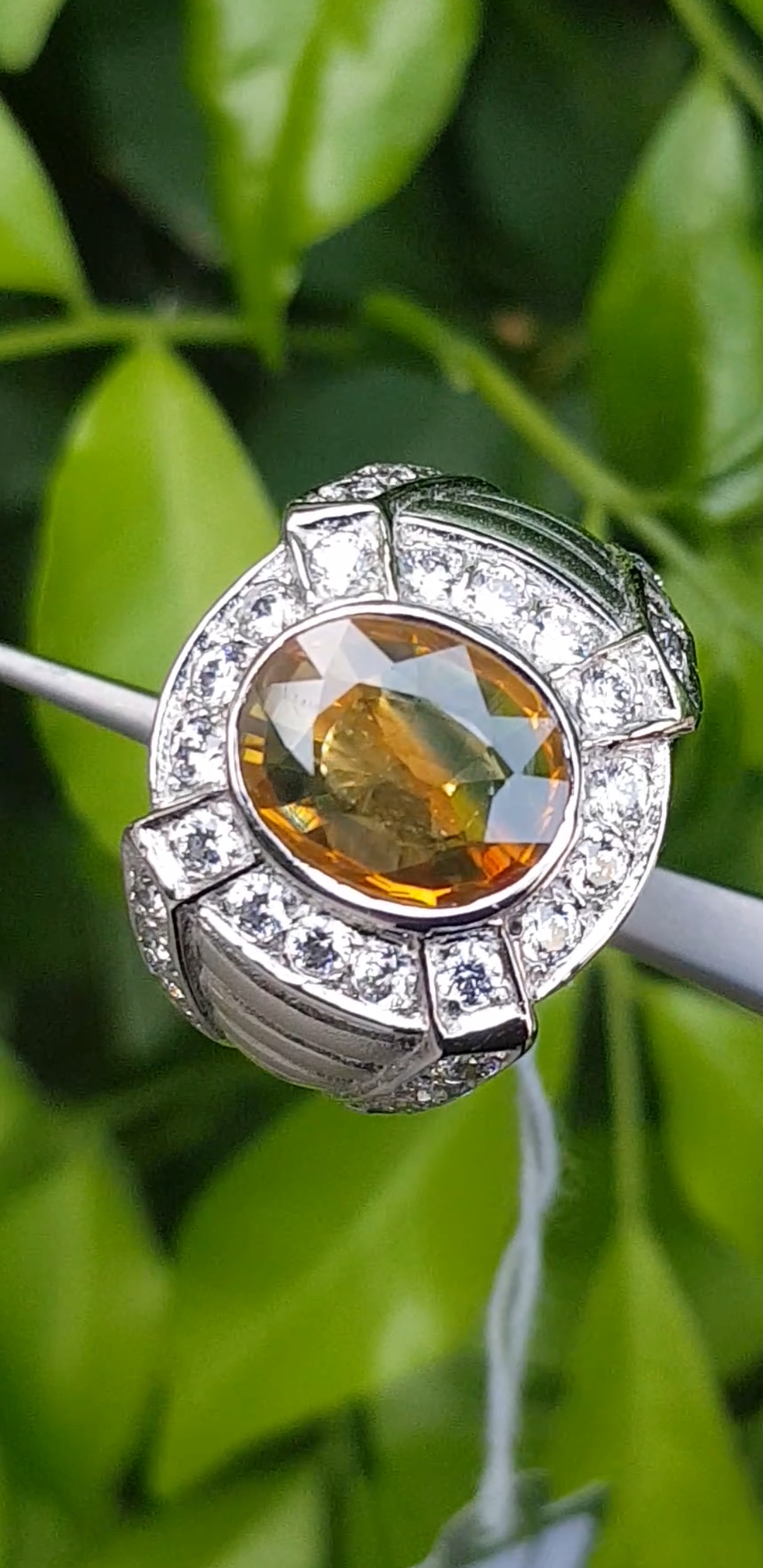 บุษราคัม 2 สี Greenish Yellow Sapphire