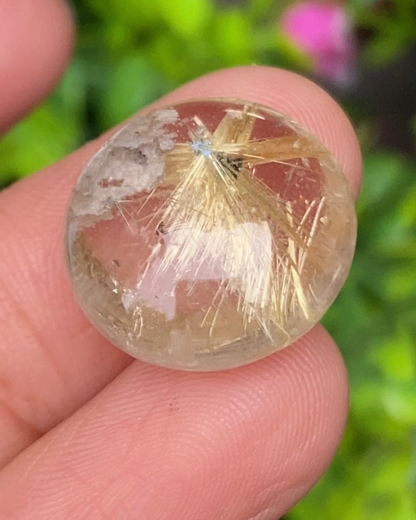ไหมทอง สตาร์ ควอตซ์ Golden Star Rutilated Quartz