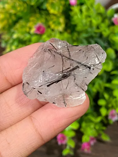 ก้อน ไหมดำ ควอตซ์ Black Rutilated Quartz Rough