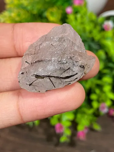 ก้อน ไหมดำ ควอตซ์ Black Rutilated Quartz Rough