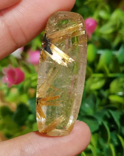 ไหมทอง สตาร์ ควอตซ์ Golden Star Rutilated Quartz